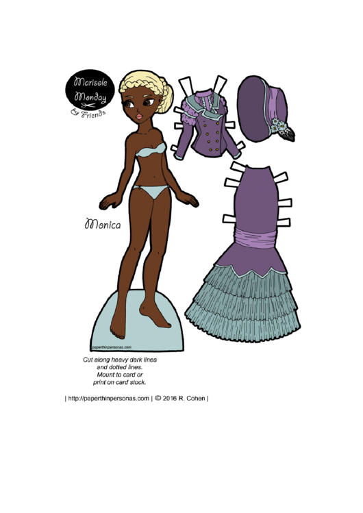Paper Doll Template printable pdf download