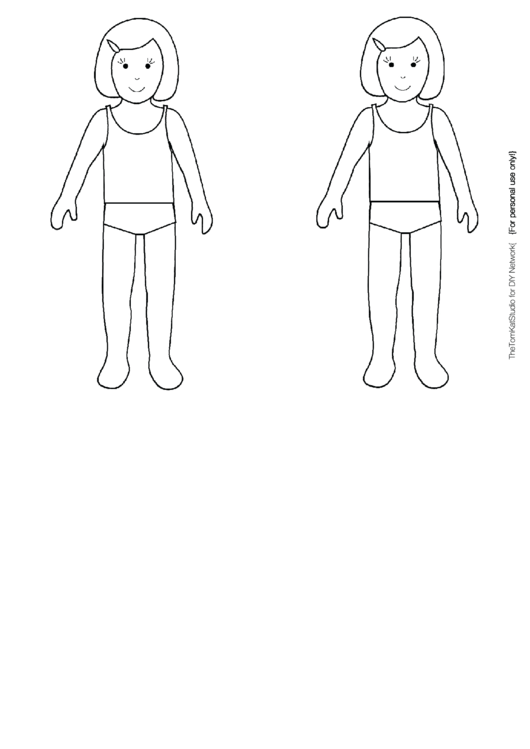 Paper Doll Template Printable pdf