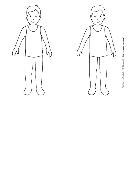 Boy Paper Doll Printable pdf