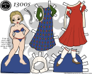 1300s Paper Doll Template