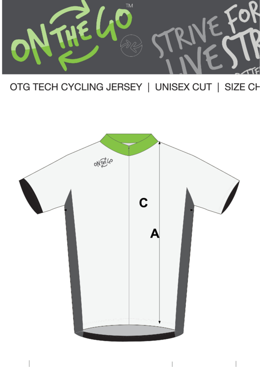 Otg Tech Cycling Jersey Unisex Cut Size Chart Printable pdf