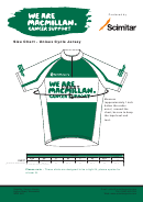 Scimitar Unisex Cycle Jersey Size Chart