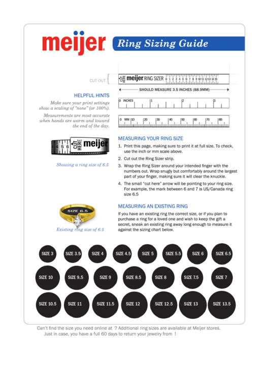 Meijer Ring Sizing Guide Printable Pdf Download