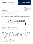 Printable Ring Sizer Template - Dazzling Rock Jewelry Store