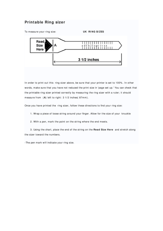 Ring Sizer Template Printable pdf