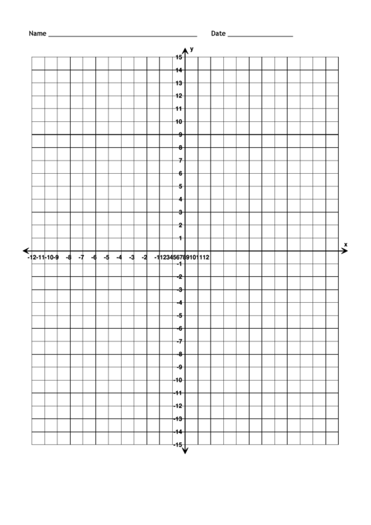 Full Page Blank Numbered Coordinate Grid Template Printable Pdf Download