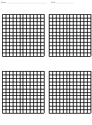 Blank Grid Paper - Four Per Page