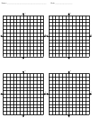 Blank Coordinate Grid Templates - Four Per Page