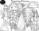Dreaming Princess Paper Doll Template