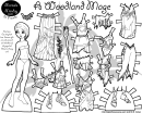 Woodland Mage Paper Doll Template