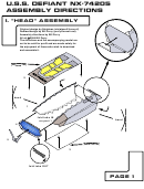 U.s.s. Defiant Nx-74205 Assembly Directions Paper Model