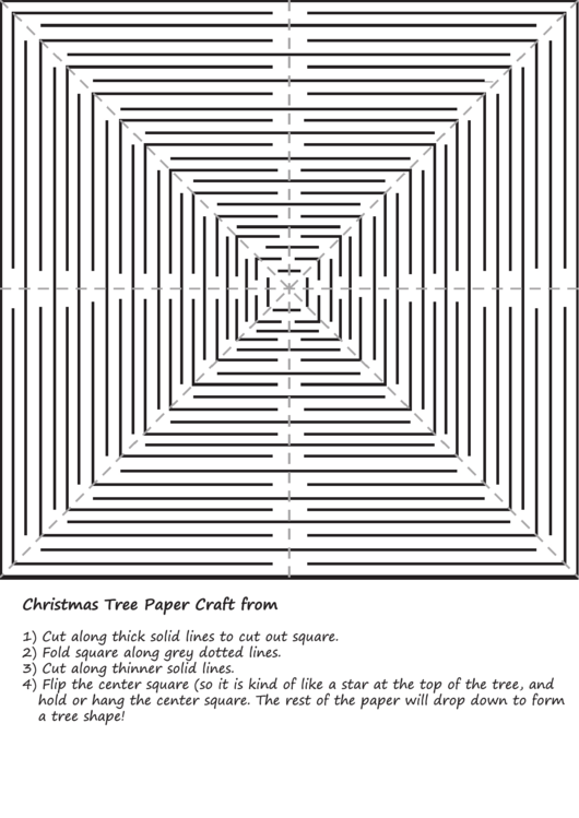 Christmas Tree Paper Craft Template Printable pdf