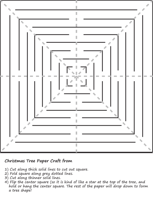 Easy Christmas Tree Paper Craft Template Printable pdf