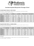 Acetaminophen/ibuprofen Dosage Chart