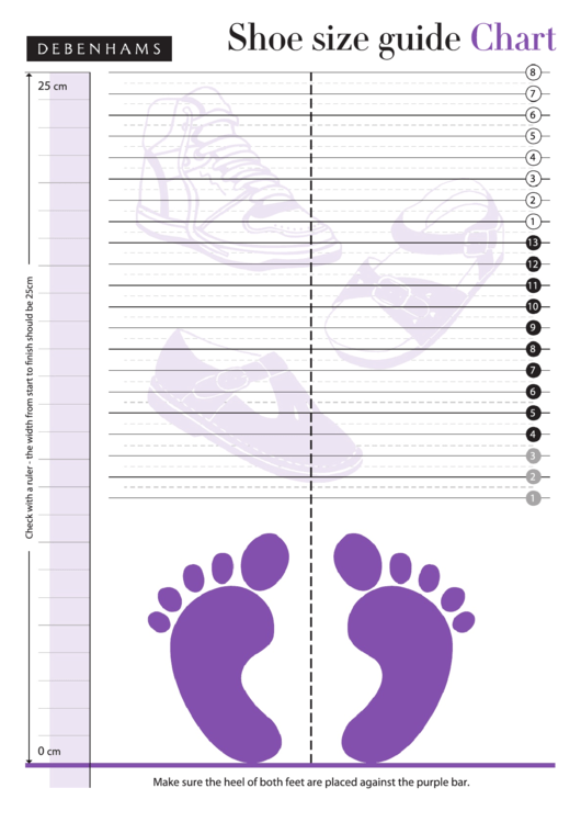 Debenhams Shoe Size Guide Chart Printable pdf