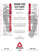 Reebok Kids Size Chart