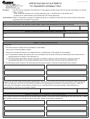 Form Vsa 24 - Certification Of Authority To Transfer Virginia Title