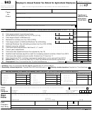 Form 943 - Employer's Annual Federal Tax Return For Agricultural Employees - 2017