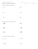 Radicals And Rational Exponents Worksheet Printable pdf