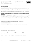 Form Wh-385-v - Certification For Serious Injury Or Illness Of A Veteran For Military Caregiver Leave (family And Medical Leave Act)