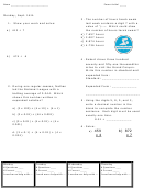 Mixed Review Worksheet