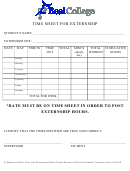 Time Sheet For Externship