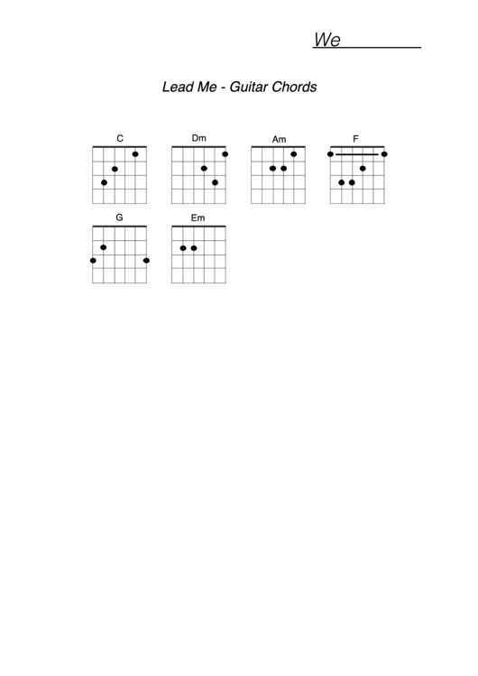 Lead Me - Guitar Chords Printable pdf