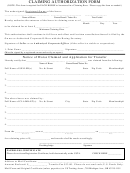 Claiming Authorization Form - Scarborough Downs