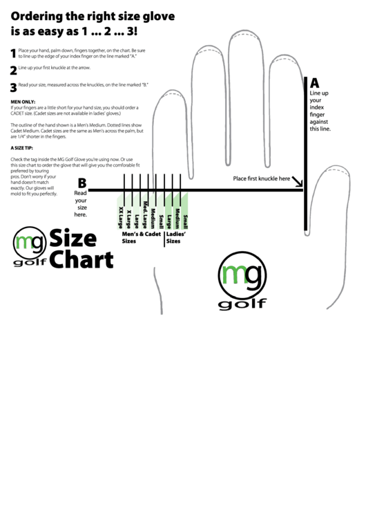 Mg Golf Glove Size Chart Printable pdf