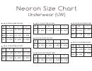 Neoron Underwear (uw) Size Chart