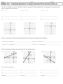 Graphing Equations In Slope Intercept Form Printable pdf