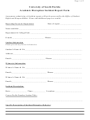 Academic Disruption Incident Report Form