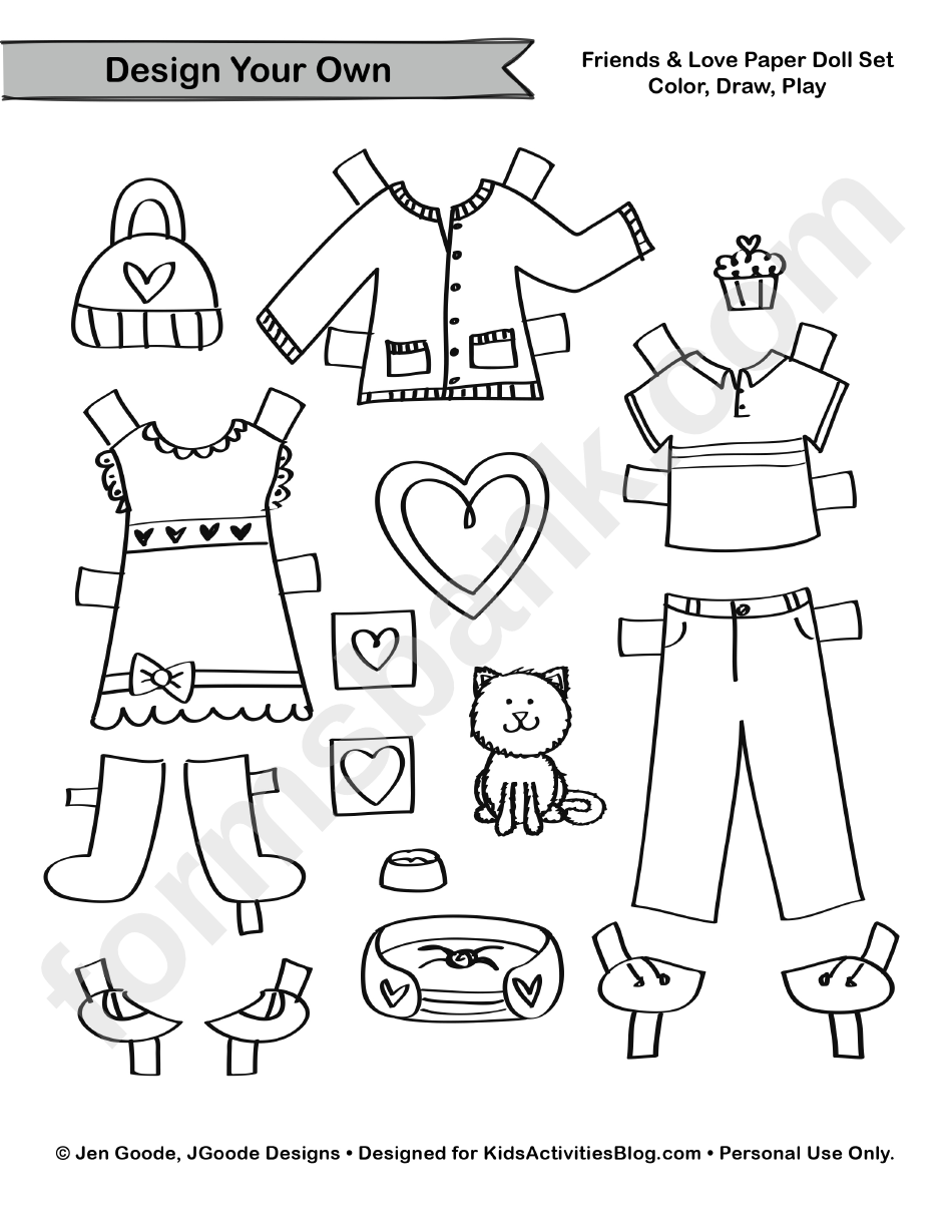 Love Paper Doll Template