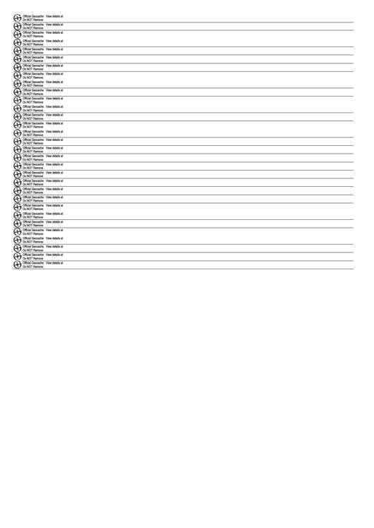Geocaching Log Sheets Printable pdf