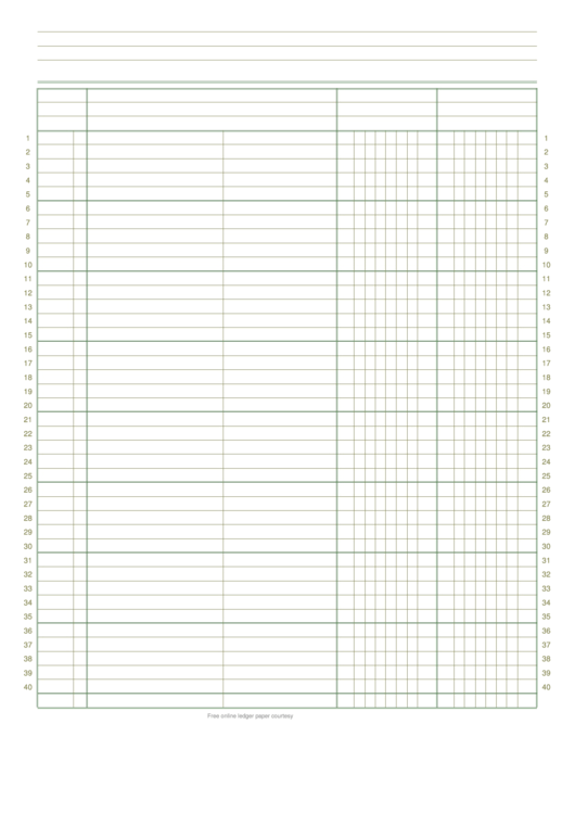 2 Column Ledger Paper