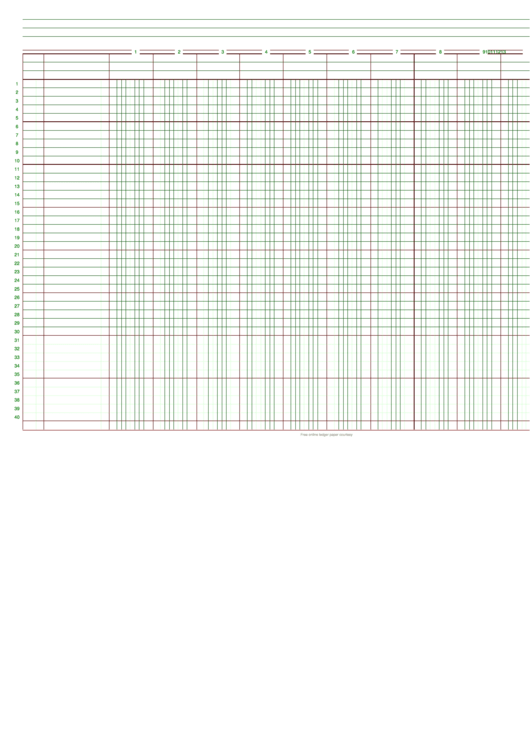 Green And Rust Ledger Paper Printable pdf