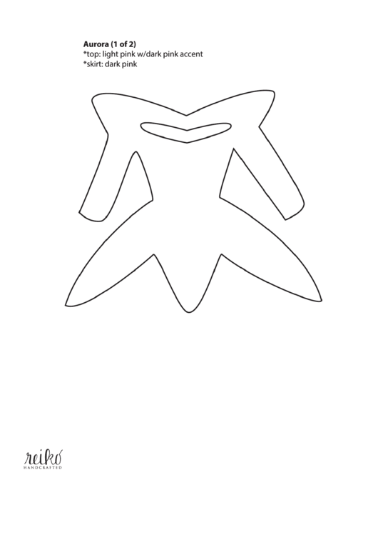 Aurora Dress Cutout Printable pdf