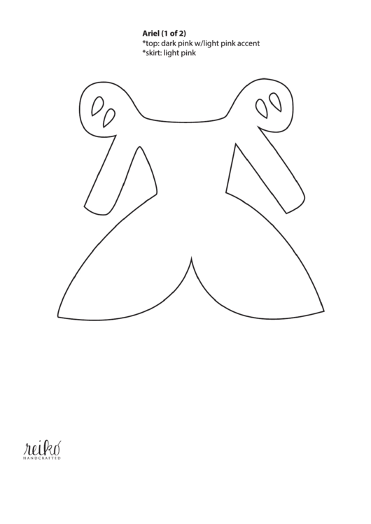 Ariel Dress Cutout Printable pdf