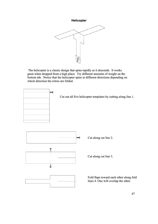 Helicopter Paper Airplane Instructions Printable pdf