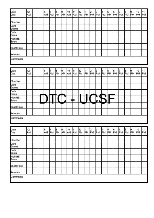 Diabetes Log Sheet Printable pdf