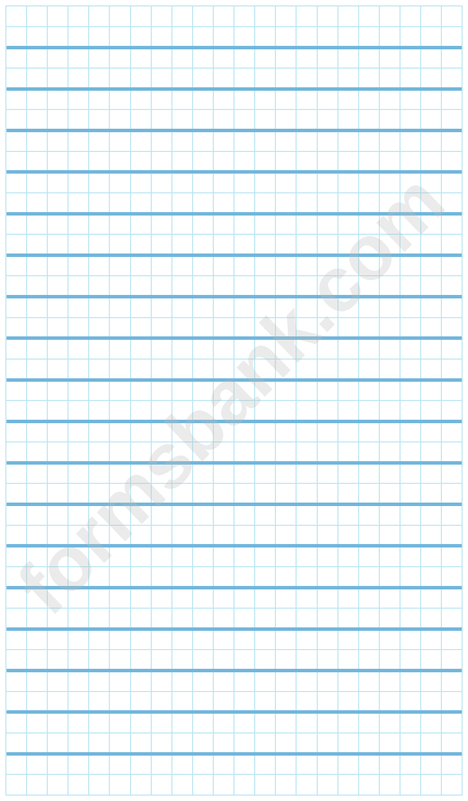 Grid Paper (Blue On White)