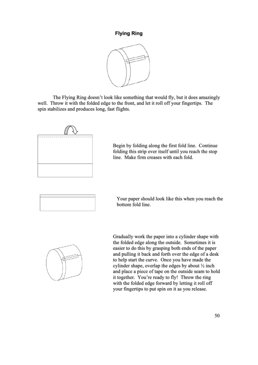 Flying Ring Paper Airplane Instructions Printable pdf