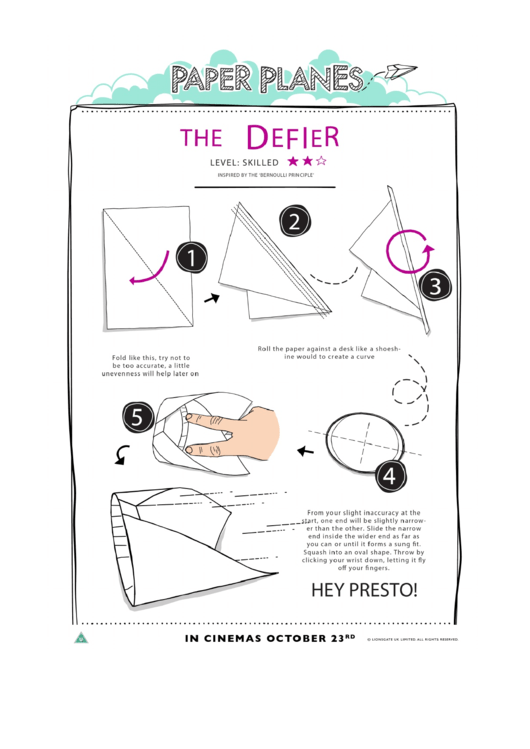 How To Fold Paper Planes Printable pdf