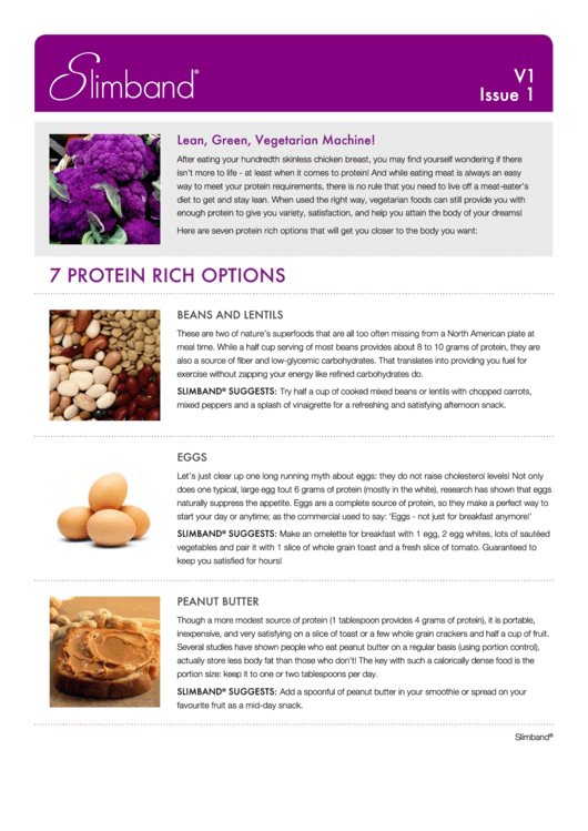 Vegetable Proteins Printable pdf
