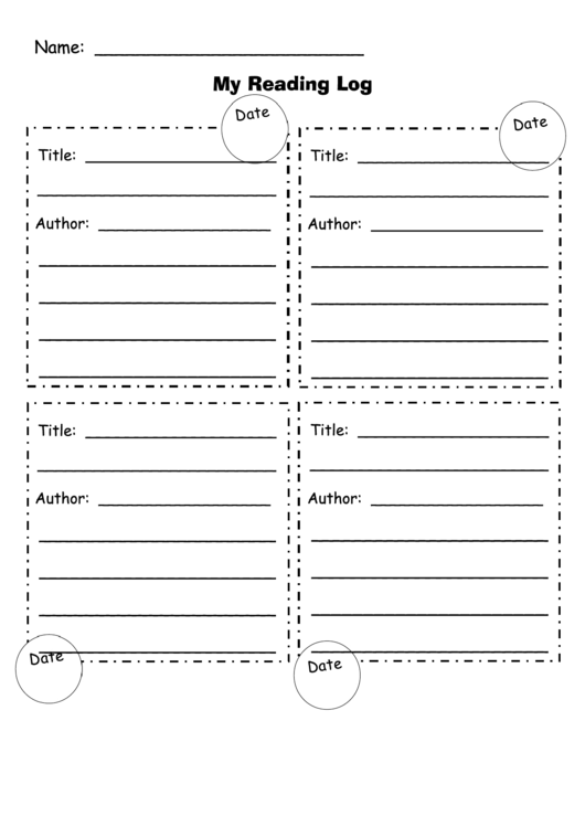 Classroom Reading Logs Printable pdf