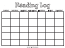 Reading Log Blank